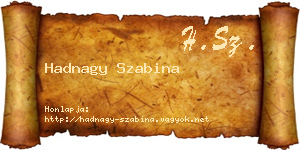 Hadnagy Szabina névjegykártya