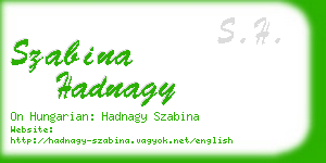 szabina hadnagy business card